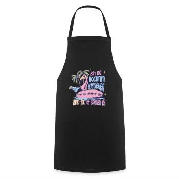 'I’m there can go' Flamingo Design Party - Tablier de cuisine - noir - Devant - AI Model Male 185 dark (185cm)