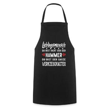 Lieblingsmensch Du Bist Nicht Nur Der Hammer - Kochschürze - Schwarz - Vorne - AI Model Male 185 dark (185cm)