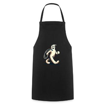 Funny Vintage Ghost Retro Art Style - Kochschürze - Schwarz - Vorne - AI Model Male 185 dark (185cm)