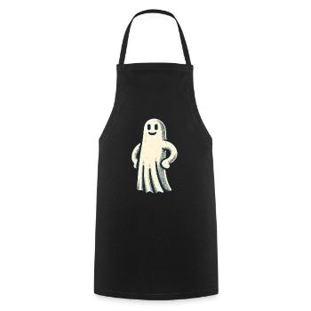 Lustiger Vintage Geist Retro Art Style Halloween - Kochschürze - Schwarz - Vorne - AI Model Male 185 dark (185cm)