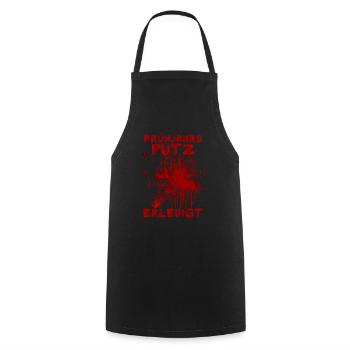 Nettoyage de printemps terminé - Drôle de dicton d’Halloween - Tablier de cuisine - noir - Devant - AI Model Male 185 dark (185cm)