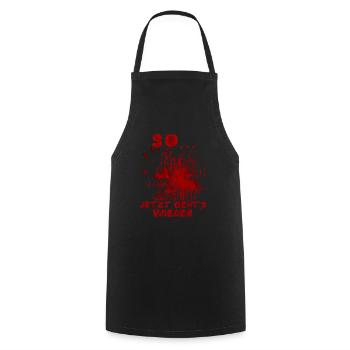 So, here we go again Funny Halloween Saying - Cooking Apron - black - Front - AI Model Male 185 dark (185cm)