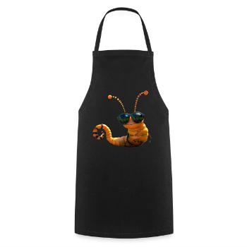 Raupe Lustige Larve Raupen Geschenk Süße Raupe - Kochschürze - Schwarz - Vorne - AI Model Male 185 dark (185cm)