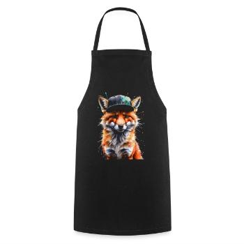 Casquette Fox Snapback Cool Animal Design Print - Tablier de cuisine - noir - Devant - AI Model Male 185 dark (185cm)