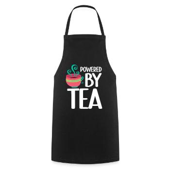 Propulsé par Tea Tea Lover Cup Of Tea Tea Drinker - Tablier de cuisine - noir - Devant - AI Model Male 185 dark (185cm)