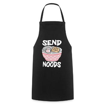 Send Noods Funny Japanese Ramen Noodle - Kochschürze - Schwarz - Vorne - AI Model Male 185 dark (185cm)