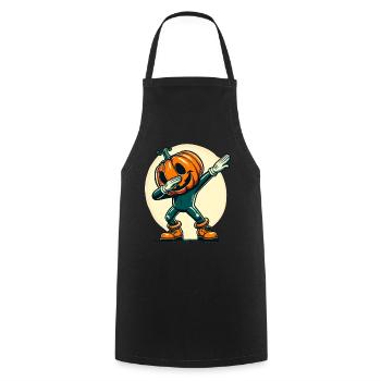Dabbing Halloween Citrouille Drôle Dabbing Citrouille - Tablier de cuisine - noir - Devant - AI Model Male 185 dark (185cm)