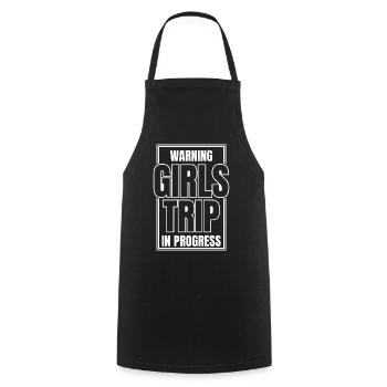 Attention Girls Trip en cours - Tablier de cuisine - noir - Devant - AI Model Male 185 dark (185cm)