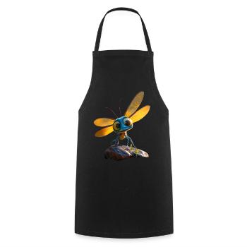 Libelle Dragonfly Bunte Flügel Süße Libellen - Kochschürze - Schwarz - Vorne - AI Model Male 185 dark (185cm)