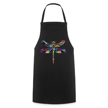 Dragonfly Dragonfly Colorful Wings Cute Dragonflies - Cooking Apron - black - Front - AI Model Male 185 dark (185cm)
