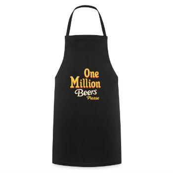 Eine Million Biere bitte - Lustiges Herren Design - Kochschürze - Schwarz - Vorne - AI Model Male 185 dark (185cm)