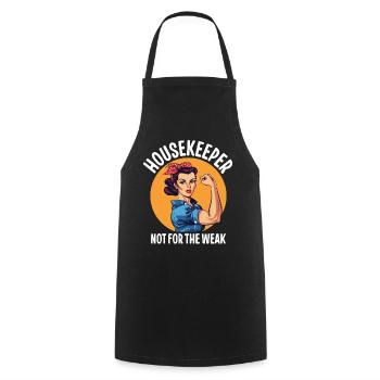 Housekeeper Not For The Weak - Cooking Apron - black - Front - AI Model Male 185 dark (185cm)