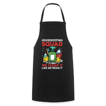 Housekeeping Squad - Cooking Apron - black - Front - AI Model Male 185 dark (185cm)