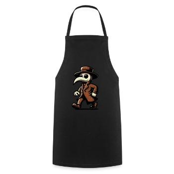 Rétro Vintage Dessin animé Creepy Décoration d’Halloween - Tablier de cuisine - noir - Devant - AI Model Male 185 dark (185cm)