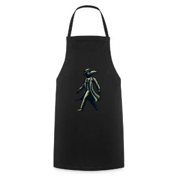 Gruseliges Halloween Streetwear Plague Doctor - Kochschürze - Schwarz - Vorne - AI Model Male 185 dark (185cm)