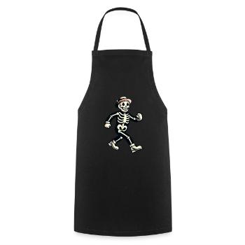 Costume d’Halloween effrayant de dessin animé rétro drôle - Tablier de cuisine - noir - Devant - AI Model Male 185 dark (185cm)