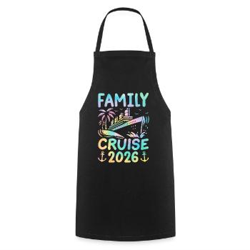 Croisière Famille 2026 - Tablier de cuisine - noir - Devant - AI Model Male 185 dark (185cm)