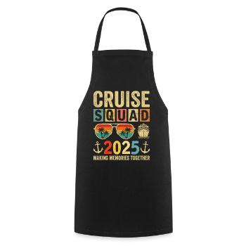 Escouade de croisière 2025 - Tablier de cuisine - noir - Devant - AI Model Male 185 dark (185cm)