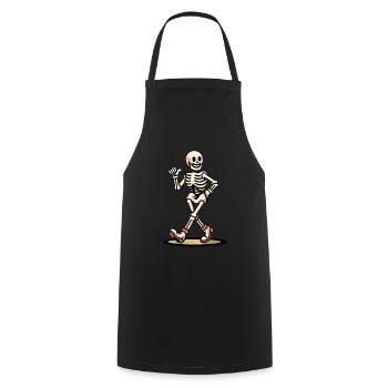 Décoration de costume d’Halloween de dessin animé rétro drôle - Tablier de cuisine - noir - Devant - AI Model Male 185 dark (185cm)