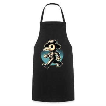 Rétro Vintage Dessin animé Halloween Costume Décoration - Tablier de cuisine - noir - Devant - AI Model Male 185 dark (185cm)