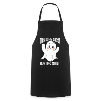 C’est ma chemise de chasse aux fantômes Chasseur paranormal - Tablier de cuisine - noir - Devant - AI Model Male 185 dark (185cm)
