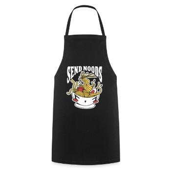 Send Noods Funny Japanese Ramen Noodle - Kochschürze - Schwarz - Vorne - AI Model Male 185 dark (185cm)
