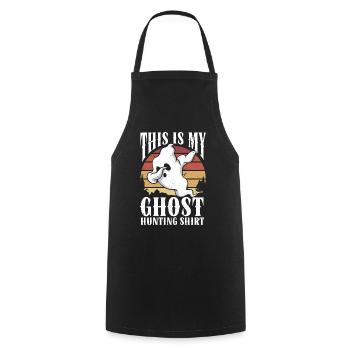 C’est ma chemise de chasse aux fantômes Chasseur paranormal - Tablier de cuisine - noir - Devant - AI Model Male 185 dark (185cm)