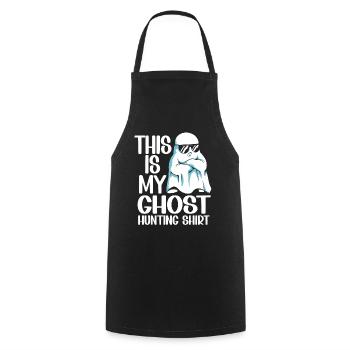 C’est ma chemise de chasse aux fantômes Chasseur paranormal - Tablier de cuisine - noir - Devant - AI Model Male 185 dark (185cm)