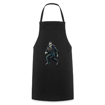 Vampire Rétro Vintage Style Halloween Costume Décoration - Tablier de cuisine - noir - Devant - AI Model Male 185 dark (185cm)