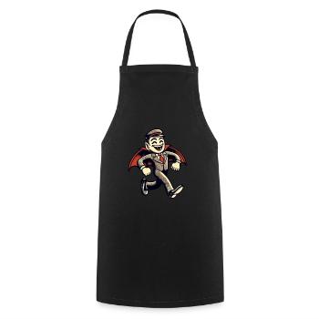 Rétro Vintage Style Halloween Vampire Costume Décoration - Tablier de cuisine - noir - Devant - AI Model Male 185 dark (185cm)
