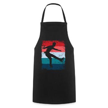 Patinage artistique Patinage artistique Patinage sur glace - Tablier de cuisine - noir - Devant - AI Model Male 185 dark (185cm)