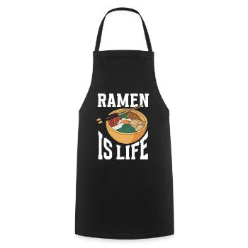 Ramen Is Life Anime Japanese Noodle Soup - Kochschürze - Schwarz - Vorne - AI Model Male 185 dark (185cm)