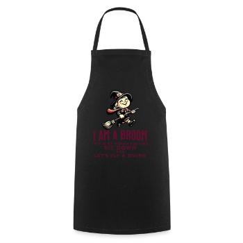 Lustiger Halloween Spruch Bin Ein Besen Hexe - Kochschürze - Schwarz - Vorne - AI Model Male 185 dark (185cm)