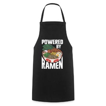 Propulsé par Ramen Anime Soupe Japonaise Cup Noodle - Tablier de cuisine - noir - Devant - AI Model Male 185 dark (185cm)