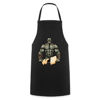 Lustiger Wortspiel Spruch Muskulöser Zombie - Kochschürze - Schwarz - Vorne - AI Model Male 185 dark (185cm)