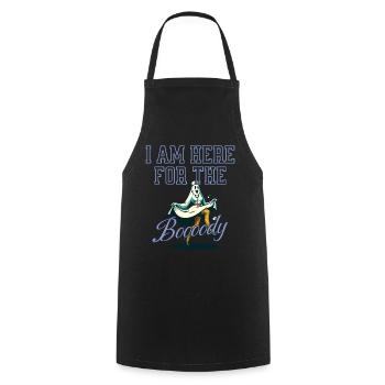 Funny Ghost Saying Halloween Costume - Cooking Apron - black - Front - AI Model Male 185 dark (185cm)