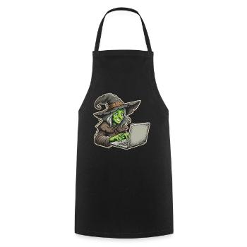 Chemise de sorcière pour femme - Halloween Design - Tablier de cuisine - noir - Devant - AI Model Male 185 dark (185cm)