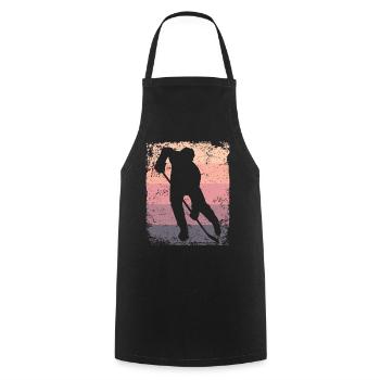 joueurs de hockey sur glace vintage hockey sur glace - Tablier de cuisine - noir - Devant - AI Model Male 185 dark (185cm)