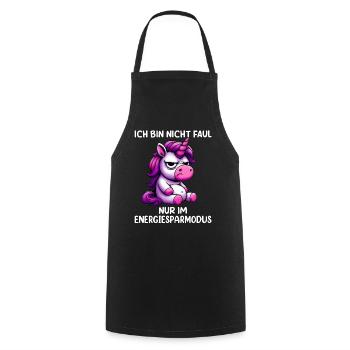 I'm not lazy only in low power mode - Cooking Apron - black - Front - AI Model Male 185 dark (185cm)