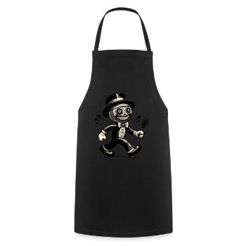 Voodoo Puppe Unheimliche Verkleidung Gothic Style - Kochschürze - Schwarz - Vorne - AI Model Male 185 dark (185cm)