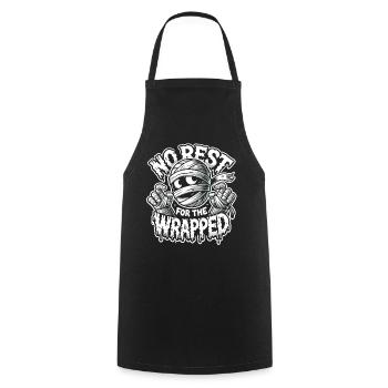 Mummy Unwrapped Halloween Shirt - Cooking Apron - black - Front - AI Model Male 185 dark (185cm)