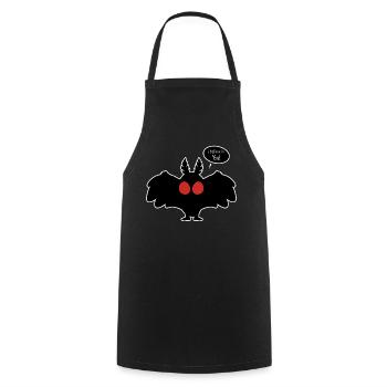 Je crois en toi Drôle Mothman Local Cryptide - Tablier de cuisine - noir - Devant - AI Model Male 185 dark (185cm)