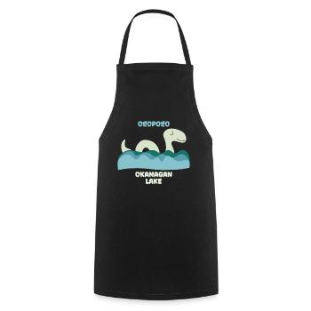Ogopogo Okanagan Lake Monster Kryptid - Kochschürze - Schwarz - Vorne - AI Model Male 185 dark (185cm)