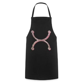 Symbole Étain E 29 - Tablier de cuisine - noir - Devant - AI Model Male 185 dark (185cm)