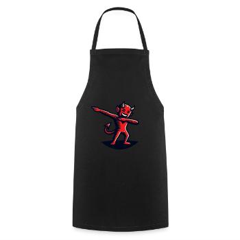 Dabbender Teufel Lustiges Dabbing Design - Kochschürze - Schwarz - Vorne - AI Model Male 185 dark (185cm)