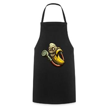 Zombie Banane Bananen Liebhaber Halloween - Kochschürze - Schwarz - Vorne - AI Model Male 185 dark (185cm)