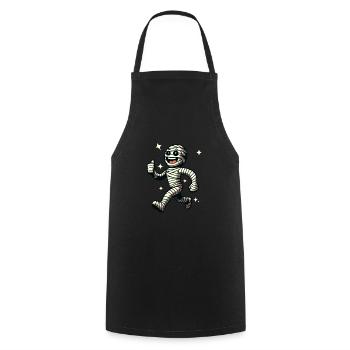Retro Vintage Style Halloween Costume Decoration Mummy - Cooking Apron - black - Front - AI Model Male 185 dark (185cm)