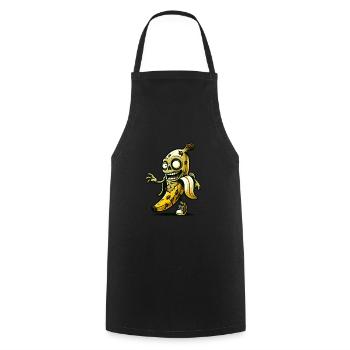 Zombie Banana Banana Lover Halloween Zombie - Cooking Apron - black - Front - AI Model Male 185 dark (185cm)