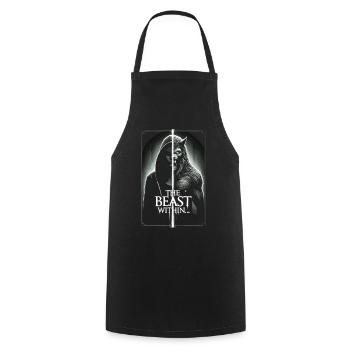 Wolf in the Shadows T-Shirt - The Beast Within - Cooking Apron - black - Front - AI Model Male 185 dark (185cm)