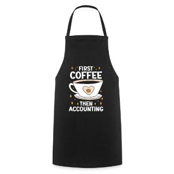 Tax Day CPA Accountant - Cooking Apron - black - Front - AI Model Male 185 dark (185cm)